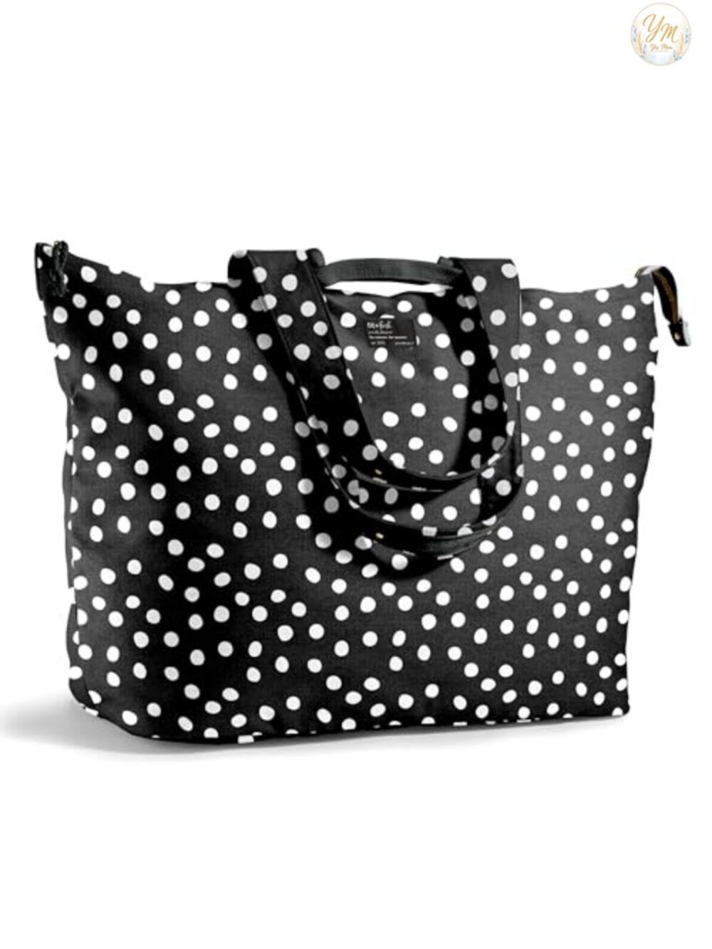 Oversized Travel Tote Beach Bag Water-Resistant Canvas Zip-Top Weekender